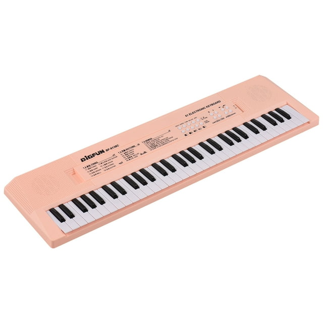 Riwcyla 61 Key Electronic Keyboard Piano Musical Instrument with Microphone Dual Mode Portable Piano Keyboard 6 Demonstration Songs 5 Different Rhythms Gift for Beginners Keyboards Piano