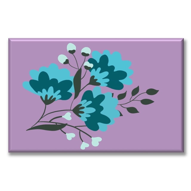 Cuadro Canva Pixtreats listo para Colgar Tipo Galería Flores Azules 40X60 cm