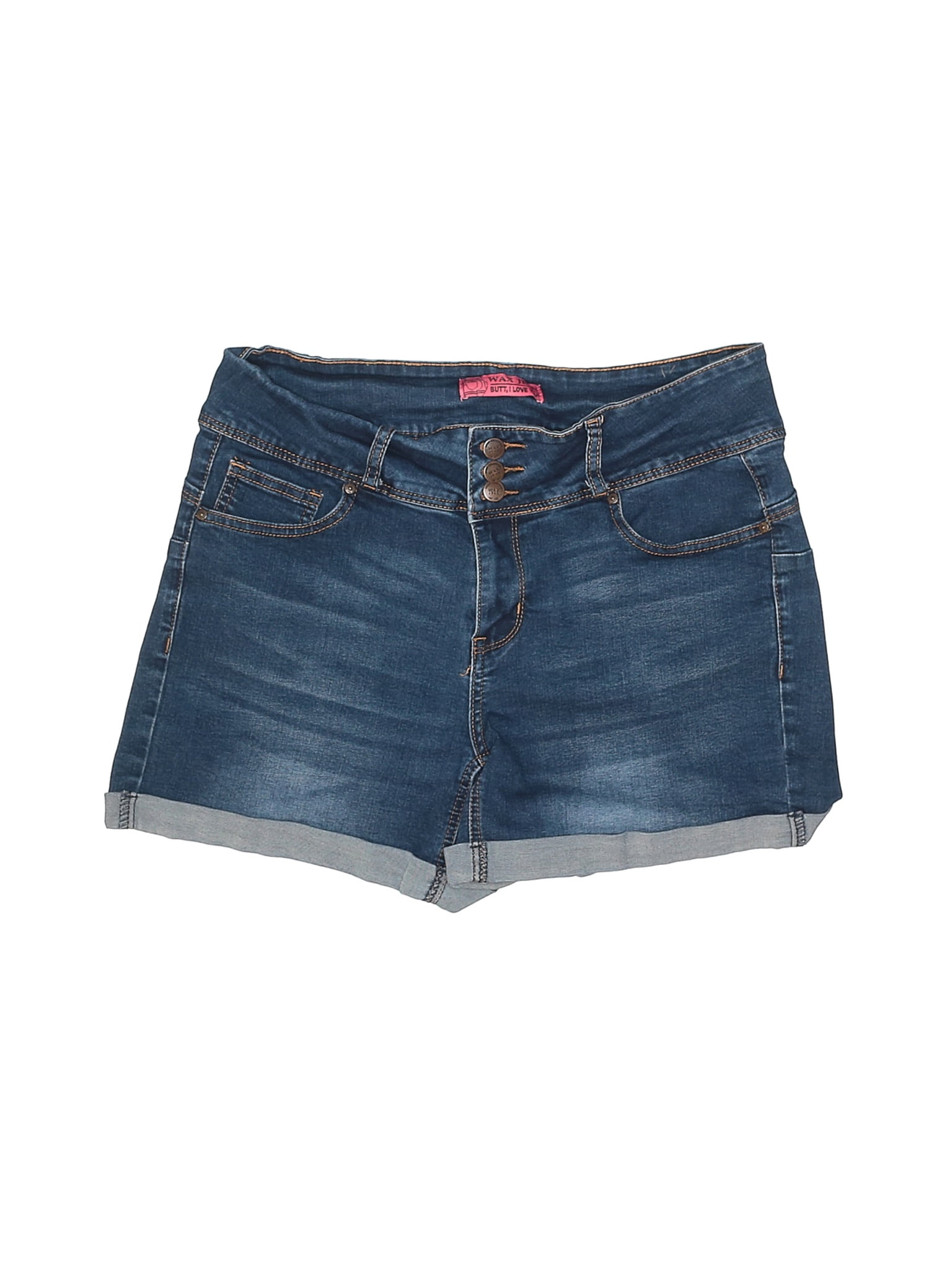 wax denim shorts