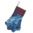 thumbnail image 3 of Dog Paw Decorative Socks 17x11.8in Top With A Strap Design For Easy Hanging For Festive Christmas Party Decorations Steelblue Marble_2, 3 of 8