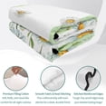 thumbnail image 4 of Twin XL Quilt Set 68''x98'', Spring Daisy Lightweight Bedspread Coverlet Set with 2 Pillow Shams, Watercolor Flowers Floral Green Stripes Breathable All Season Quilt Bedding for Dorm/Guest Room, 4 of 9