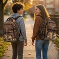 thumbnail image 3 of FUIALDOLG Sleeping Fox Print Lightweight Kids Backpack with multi-tasche Multiple Compartments Book Bag, Multi-Pocket 17 Inch College Students Backpacks for Middle School Travel, 3 of 9
