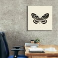thumbnail image 3 of Epic Graffiti 'Butterfly VIII B&W' by Debra Van Swearingen, Canvas Wall Art, 26"x26", 3 of 6