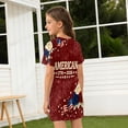 thumbnail image 5 of Grblisyd Red White and Blue Dress for Girls Patriotic Short Sleeve Crewneck A Line Dresses Independence Day 250 Anniversary USA Flag Outfits, 5 of 6