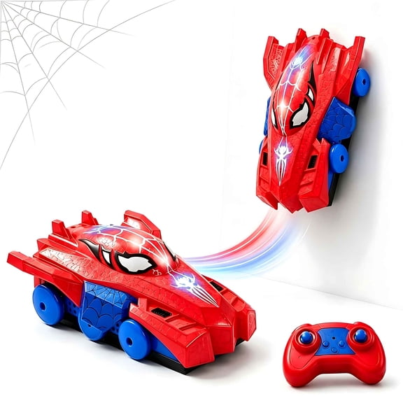 Tigozz Wall Climbing Remote Control Car for Kids Ages 6 and Up, 2.4GHz Rechargeable RC Stunt Toy with LED Lights, 360-Degree Spin and Floor Mode
