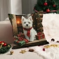 thumbnail image 4 of HCBY Christmas Winter Maltese Decorative Throw Pillow Covers, Dog Terrier Decorative Throw Pillows, Snowflake Porch Outdoor Pillowcase, Sofa Couch Cushion Case Home Decor Gift, 4 of 6