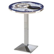 L217 St Louis Blues 42in. Tall - 36in. Top Pub Table with Chrome Finish