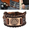 thumbnail image 4 of Pulsera de tótem vikingo Sunnimix Cuero PU Rojo Cobre, 4 of 8