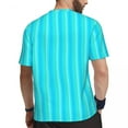 thumbnail image 3 of T Shirt For Men Abstract Striped T-Shirt Male Blue And Green Street Style Sports Comfortable Beach H, 3 of 7
