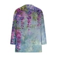 thumbnail image 5 of Yuanlook Women's Tops Fashion 3/4 Length Sleeve Business Casual Blouses Summer Tees Shirts - Purple - M, 5 of 6
