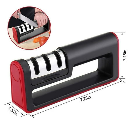 

aoksee Kitchen Utensils Sharp-edged Three-stage Fast Sharpening Stone Kitchen Sharpener Tool Gift on Clearance