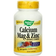 Nature's Way Calcium, Magnesium, Zinc Capsules, 100 CT