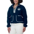thumbnail image 4 of Women's WEAR by Erin Andrews Navy Dallas Cowboys Polar Fleece Half-Zip Jacket, 4 of 5