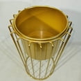 thumbnail image 5 of Set of 2 Planters with Stand 18 & 27" Tall Indoor Outdoor Metal Gold Flower Pots for Living Room Corner Kitchen Garden Balcony Office  Decor, for Wedding Decoration, 5 of 6