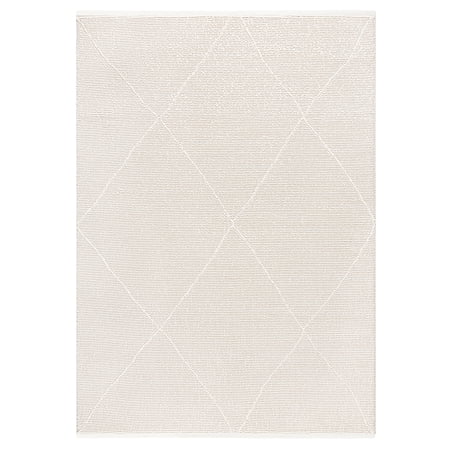 TOWN & COUNTRY LUXE Tretta Contemporary Diamonds Area Rug with Plush High-Low Texture, Ivory, 9'2"x12'5"