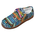 thumbnail image 6 of Boat Shoes for Women Fashion Bohemian Print Canvas Shoes Comfortable Soft Sole Walking Shoes Lightweight Round Toe Flat Shoes Blue Size 7, 6 of 6