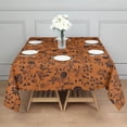 thumbnail image 3 of Halloween Floral Pumpkin Pattern Square Tablecloth,Waterproof Square Table Cover,Wipeable Spillproof Washable Table Cover for Home Kitchen Party Decor 52"x52"(132x132cm), 3 of 6