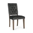 thumbnail image 4 of 2-Pc Dining Chair Set - Classic Button-Tufted Upholstered Chairs with Weathered Wood Legs for a Contemporary Look, 4 of 15