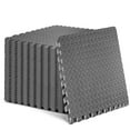 thumbnail image 2 of Yes4All Gym Flooring for Home Gym, 120 SQ. FT Puzzle/Interlocking Exercise Mat, EVA Foam Floor Tiles Padding with Border, Gray, 2 of 7