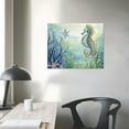 thumbnail image 3 of Nawypu Ocean Wall Art Sea Life Wall Decor Costal Watercolor Seahorse Painting Blue Ocean Animal Pictures Starfish Canvas Artwork for Bathroom Bedroom Home Decoration, 3 of 4