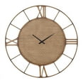 thumbnail image 2 of Indira Bronze Woven Metal Round Roman Numeral Wall Clock, 2 of 6