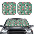 thumbnail image 2 of Balery 2 Piece Tropical Flamingo Car Windshield Sun Shade|Foldable Front Windshield Shade for Car Front Window for Most Sedans SUV Truck-Large, 2 of 7