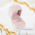 thumbnail image 5 of Unique Bargains Luxury Ring Box Jewelry Display Box for Engagement Disposal Decorative Box Suede Pink, 5 of 7