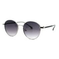 thumbnail image 3 of Retro Pop Color Indi Dapper Metal Rim Round Sunglasses Gunmetal Smoke, 3 of 4