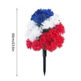 thumbnail image 2 of Easdesey Patriotic 23in Artificial Flower Outdoor Flowers With Ground Nails For Cemetery Veterans Day 4th of July Garden Yard Porch Yard Decoration, 2 of 5