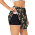 thumbnail image 1 of Balery Cigar Pantalones cortos deportivos para mujer con forro y dos bolsillos, elásticos, para entrenamiento, gimnasio, yoga-X-Large, 1 of 7