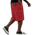 thumbnail image 2 of Dwellite Twill Cargo Shorts for Men Casual Classic Bermuda Shorts with Pockets Drawstring Comfort Big and Tall Pants 2026 Red 3XL, 2 of 5