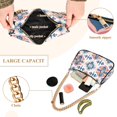 thumbnail image 2 of FORMRS Womens Shoulder Bag with Chain Strap Clutch Purse Cute Tote Handbag, Navy Blossom Mosaic, 2 of 7