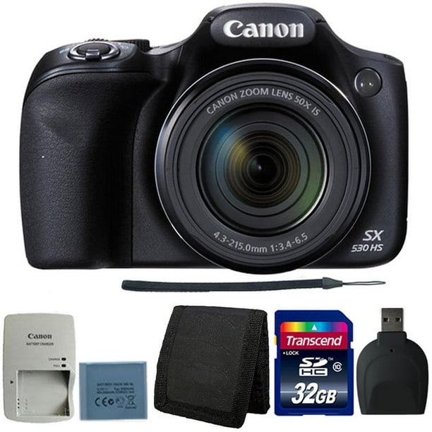Canon PowerShot SX530 HS 16MP Digital Camera with 32GB Deluxe Accessory
