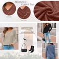 thumbnail image 3 of SUNBS Long Sleeve Shirts for Women Tunic V Neck Button Top Dressy Casual Business Blouses, 3 of 9