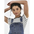 thumbnail image 4 of No Boundaries Denim Shortalls, 3" Inseam, Women's, 4 of 5