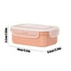 thumbnail image 3 of Caja de almacenamiento de mini refrigerador | Recipiente rectangular de plástico para alimentos | Tapa de sellado a prueba de fugas | Rosa Azul Verde | 5.5"x3.7"x2" | Preparado de comidas apilable, 3 of 6