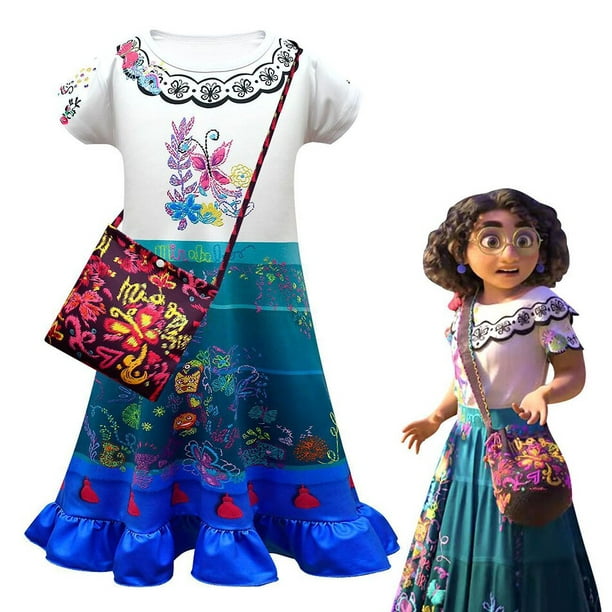 Dessin animé Encanto Mirabel fille princesse robe Isabela charme Costume  Dolores Pepa Disney enfants robes élégantes enfants Vestidos 
