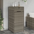 thumbnail image 1 of vidaXL Garden Storage Cabinet Grey 55x55x111 cm Poly Rattan, 1 of 5