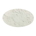 thumbnail image 3 of 48" Oval Artificial Marble Dining Table with Metal Base, Gold White, 3 of 6