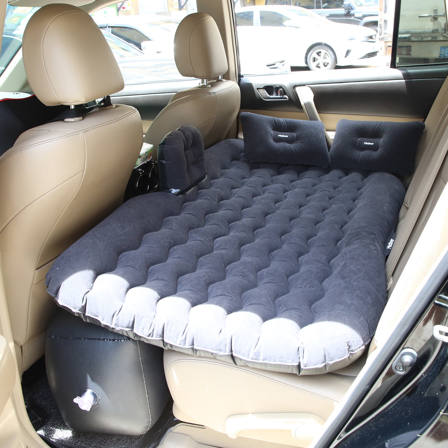 Moclever Car Air Bed 8" Ergonomic Design Air Mattress with Pump, 132x76cm