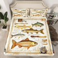 thumbnail image 2 of Castle Fairy Female Men Fishing And Hunting Twin Sheet Sets,Big Bass Fish Bedding, 2 of 7