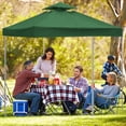 thumbnail image 7 of 10x10 Canopy Replacement Top - Double Tier Waterproof 300D Tent Cover for Straight Leg Pop Up Canopies, UV Resistant Vented Gazebo Roof for Outdoor Patio, Camping & Backyard (Dual Tier Cover Only), 7 of 7