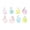 A001- Multicolor (Style A), variant on Squeezable Perfume Bottle Fidget Toys, 8 Random Glitter Stress Relief Squeeze Toys with Chain, Adults Office School Anxiety Relief Party Favors