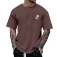 thumbnail image 1 of Playeras Para Gimnasio Para Hombre, Camiseta Informal De Manga Corta Con Cuello Redondo Y Mangas Cortas De Cocotero De Verano Para Hombre, 1 of 3