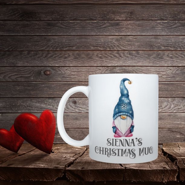 Taza navideña personalizada Regalos únicos de gnomos navideños Wmkox8yii gf9949