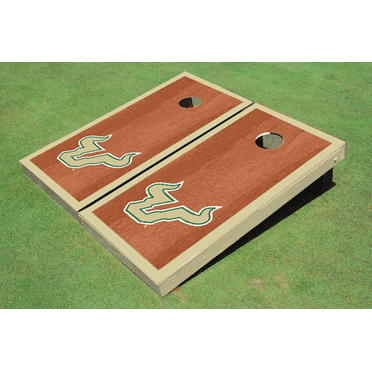 University Of South Florida Gold Rosewood Matching Border Cornhole Boards