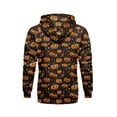 thumbnail image 7 of GrmtClth Hoodies for Men Halloween Scary Pumpkin Bat Ghost Witch Full Print Lightweight Long Sleeve Sweatshirt Khaki 2XL, 7 of 7