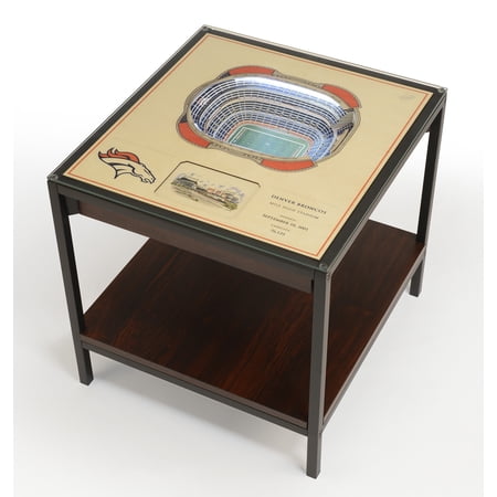 Denver Broncos 25-Layer StadiumViews Lighted End Table