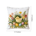 thumbnail image 5 of Vggrvlo Easter Throw Pillow Covers 18x18 Inches Easter Chicken Farmhouse Decorations Spring Holiday Decor Easter Decor for Sofa Indoor, 5 of 6