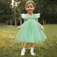 thumbnail image 2 of THDHVS Baby Girl Dress,Dresses for Girls,Toddler Girl Floral Skater Multipack Dresses Summer Flysleeve A-line Dress Green 0-1 Year, 2 of 6